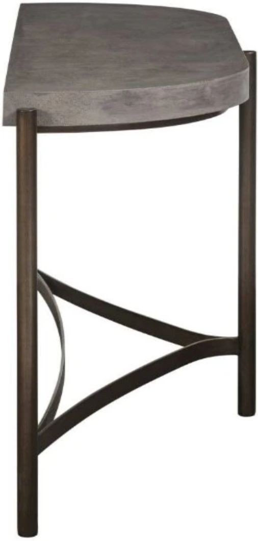 Modus Furniture Lyon Gray Natural Console Table with Brushed Bronze Base-3