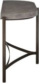 Modus Furniture Lyon Gray Console Table with Brushed Bronze Base-3