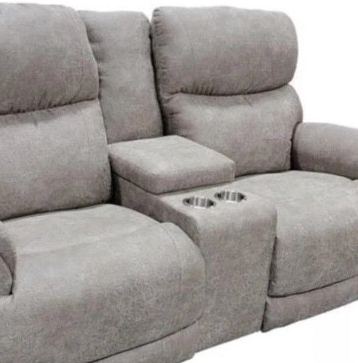 Stanton™ Customizable 843 Power Dual Reclining Console Loveseat with Power Headrest and Lumbar-1