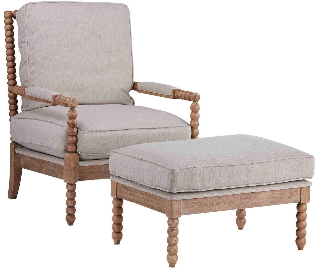 Guin Ottoman - Linen Guin Ottoman - Linen