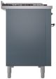 Ilve® Nostalgie II Series 48" Blue Grey Pro Style Dual Fuel Range-1