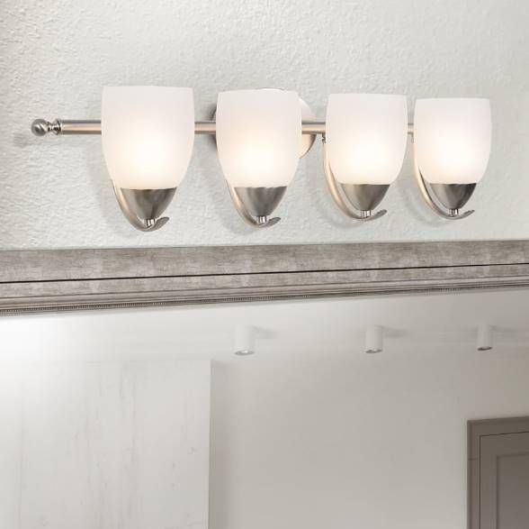 YHD Mirror Lake Brush Nickel 4-Light Vanity Lighting-1