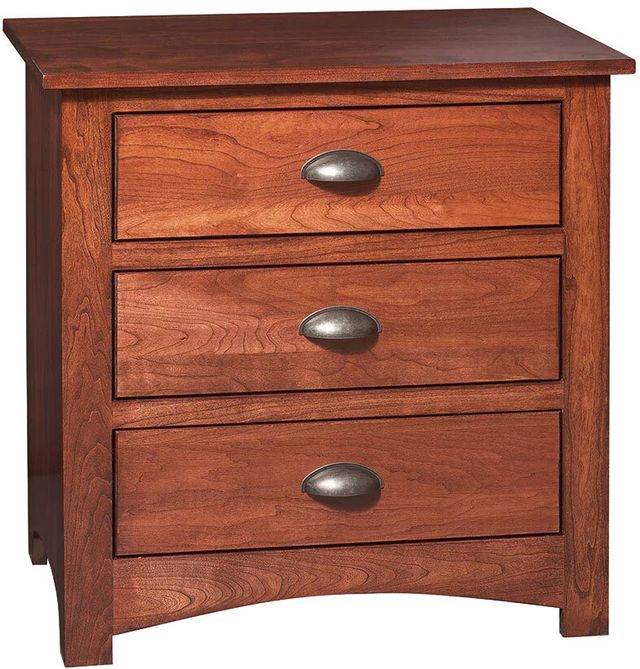 Country Classic Collection Customizable Mission 3-Drawer Nightstand-1