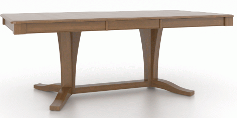 Canadel Customizable Gourmet 82" VR Base Dining Table with One Removable Leaf-0