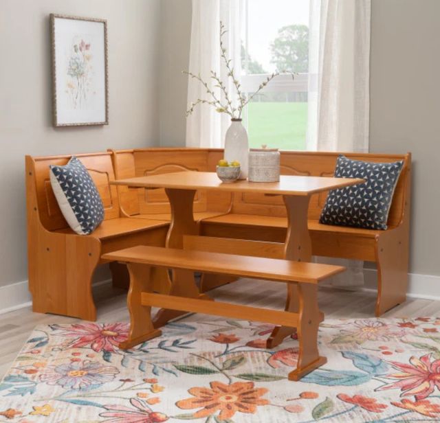 Linon Chelsea 3-Piece Honey Nook Set-1