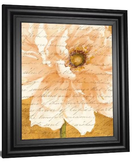 Classy Art Beautiful Cream Peonies Script II by Patricia Pinto Wall Art-1