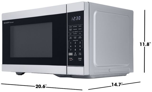 Sharp® 1.1 Cu. Ft. Stainless Steel Countertop Microwave-2