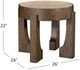 Bassett Mirror Canyon Travertine End Table with Espresso Base-1