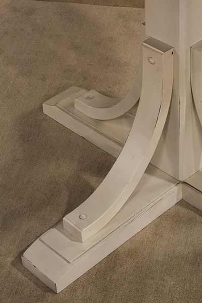 HH2 Home Clarion Sea White Counter Height Dining Table with Distressed Gray Tabletop-2