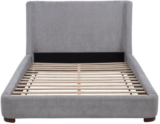Coaster® Rennes Gray Eastern King Upholstered Wingback Panel Bed-2