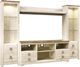Signature Design by Ashley® Willowton 4-Piece Whitewash Entertainment Center with Media Storage-0