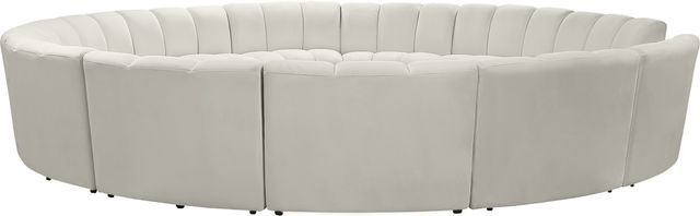 Meridian Furniture Infinity 12-Piece Cream Velvet Modular Sectional-2