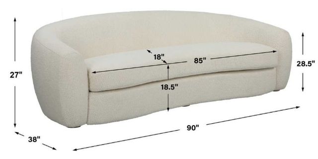 Uttermost® Capra Off-White Sofa-2
