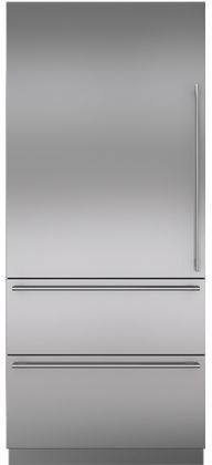 Sub-Zero® 36" Stainless Steel Left Hinge Column Freezer/Refrigerator  Door Panel Kit with Tubular Handle-1