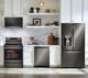 LG 4-Piece Package with 27 cu. ft. 3-Door French Door Refrigerator with Dispenser-0
