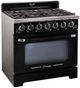 Unique® Appliances Classic Retro 36" Midnight Black Pro Style Gas Range-3