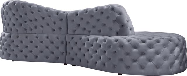 Meridian Furniture Royal 2-Piece Grey Velvet Sectional-3