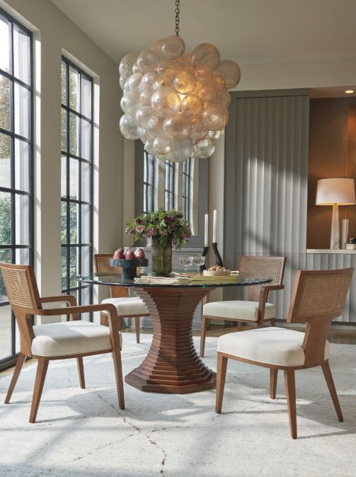 Lexington Home La Costa Cabrillo 72" Glass Top Dining Table-2