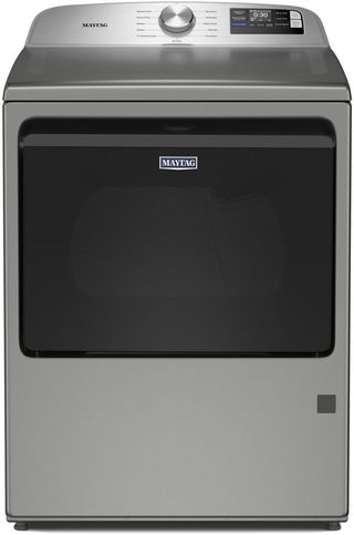 Maytag® 7.4 Cu. Ft. Classic Silver Gas Dryer with Extra Power and Advanced Moisture Sensing