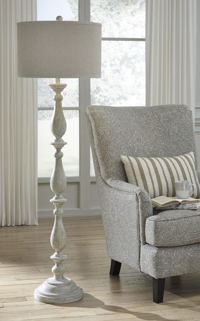 Signature Design by Ashley® Bernadate Whitewash Poly Floor Lamp-2
