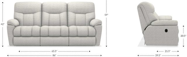 La-Z-Boy® Morrison Charcoal Power Reclining Sofa with Headrest-4