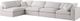 Meridian Furniture Plush 5-Piece Cream Modular Sectional-2