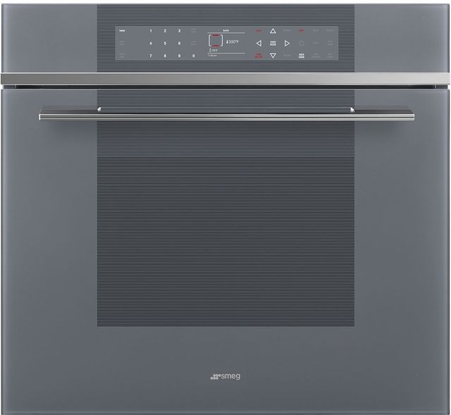 Smeg Linea 30" Mystic Gray Electric Convection Oven-2