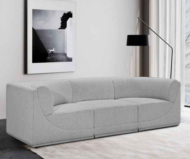 Meridian Furniture Ollie 3-Piece Gray Modular Sofa-3