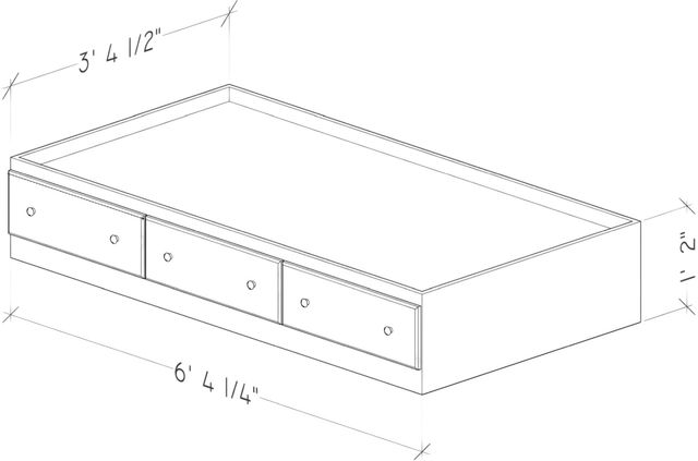 Perdue Woodworks Essential White Twin Mates Bed-2