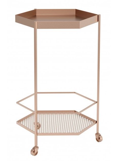Zuo® Modern Hex Gold Bar Cart-2
