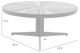 Armen Living Beka Maroon Glass Top Wide Coffee Table with Black Base-2