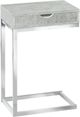 Monarch Specialties Inc. Grey Cement Drawer Table with Chrome Metal  Base-0