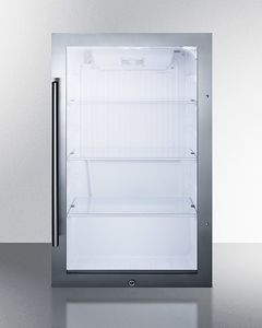 Summit® 3.13 Cu. Ft. Stainless Steel Frame Shallow Depth Indoor/Outdoor Beverage Cooler
