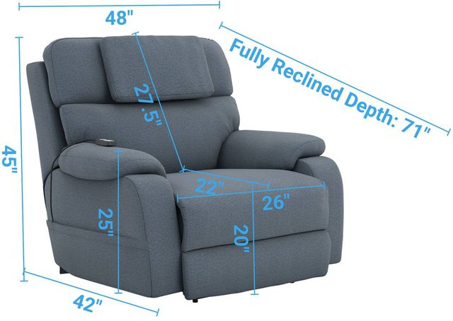 Catnapper® Dreamtime Steel Power Recliner with Power Adjustable Headrest-1