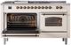 Ilve® Nostalgie II Series 60" Antique White Pro Style Dual Fuel Range-3