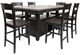 Jofran Inc. Madison County 7-Piece Vintage Black Counter Dining Set-0