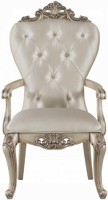 ACME Furniture Gorsedd 2-Piece Cream/Golden Ivory Arm Chair-3