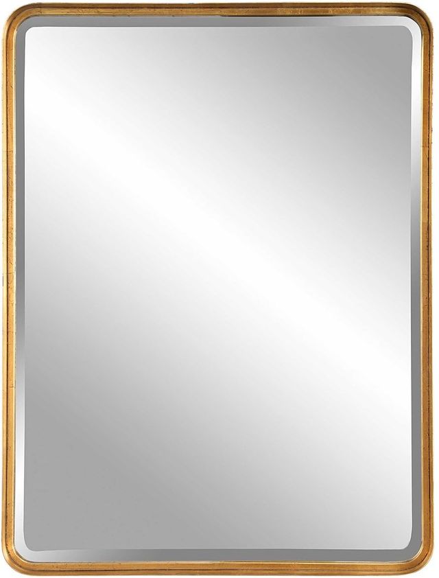 Uttermost® Crofton Antiqued Gold Leaf Large Mirror-0
