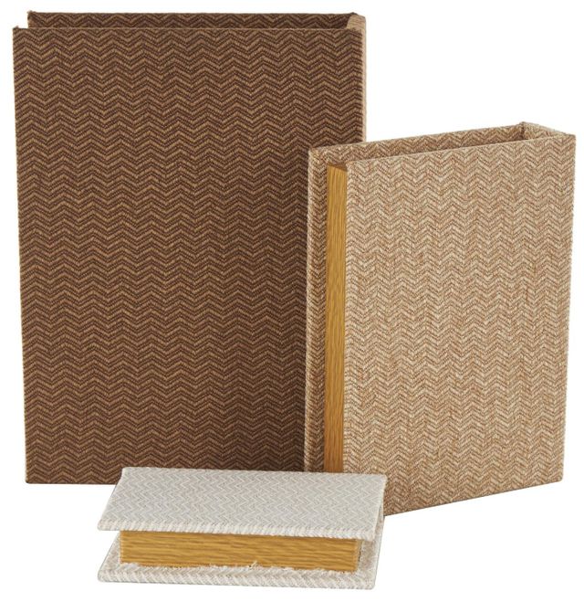Deco Marche 3-Piece Multi-Colored Storage Book Box Set-2
