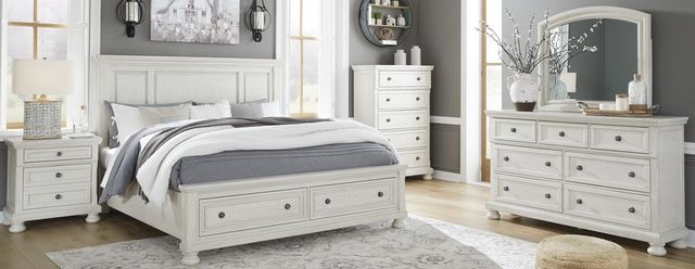 American Wholesale Furniture Richfield Antiqued White Chest-1