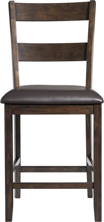 Elements International Laredo 5-Piece Walnut/Chocolate Counter Height Dining Set-2
