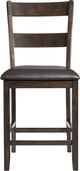 Elements International Laredo 5-Piece Walnut/Chocolate Counter Height Dining Set-2