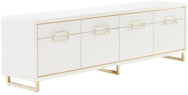 Michael Amini® Palm Gate Cloud White Media Cabinet-0