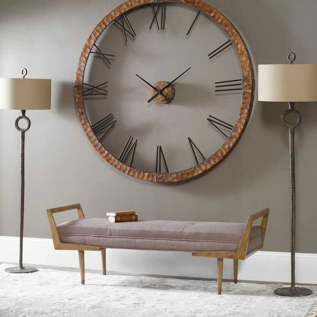 Uttermost® Ferro Aged Rust Brown Floor Lamp-1
