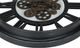 Monarch Specialties Inc. Black 20" Round Wall Clock with Roman Numerals on Brown Gear Mechanism-1
