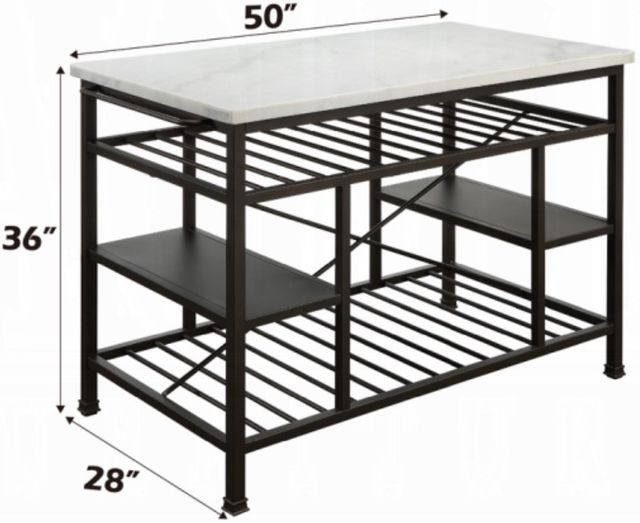 ACME Furniture Lanzo Gunmetal Kitchen Island-2