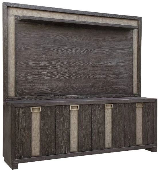 Parker House® Ascent Dark Chocolate TV Console with Hutch and Back Panel-0