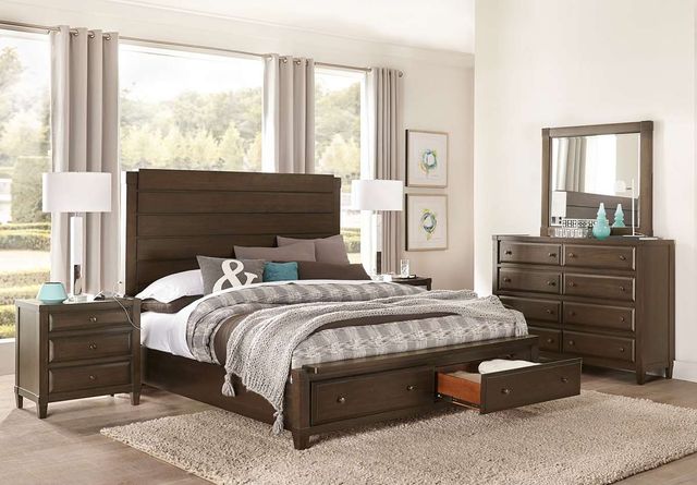 aspenhome® Easton Burnt Umber Queen Storage Bed-2