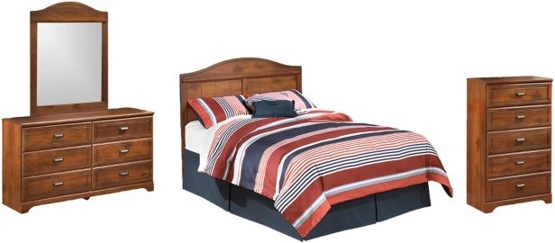 Signature Design by Ashley® Barchan 4-Piece Medium Brown Full Panel Headboard Bedroom Set-0
