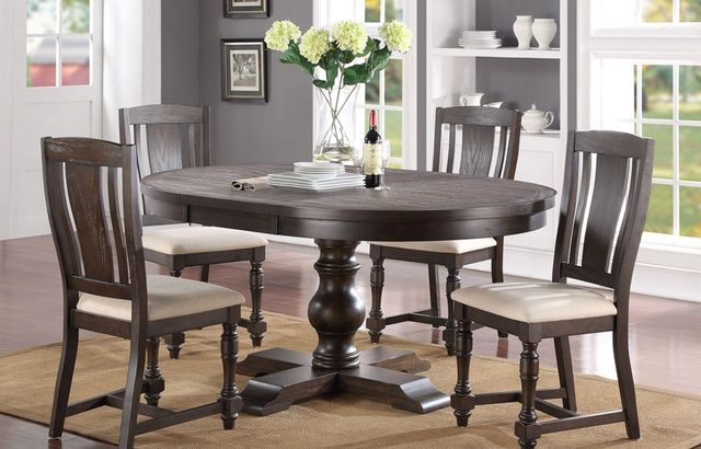 Winners Only® Xcalibur Espresso Pedestal Dining Table-1